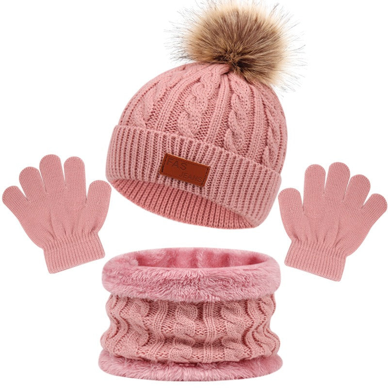 Ensemble d'hiver Bonnet + gants + tour de cou