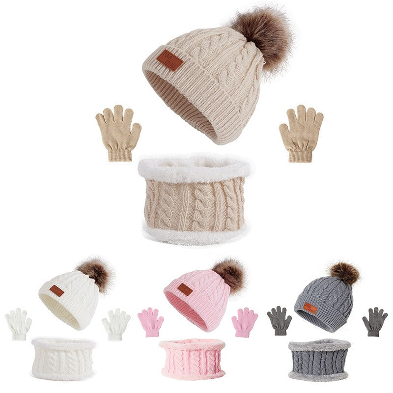 Ensemble d'hiver Bonnet + gants + tour de cou