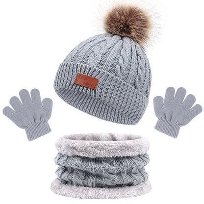 Ensemble d'hiver Bonnet + gants + tour de cou