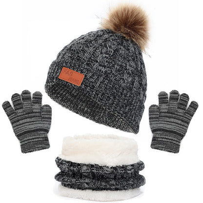 Ensemble d'hiver Bonnet + gants + tour de cou