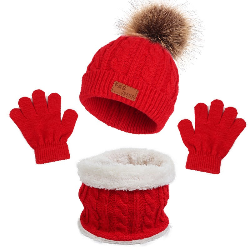 Ensemble d'hiver Bonnet + gants + tour de cou