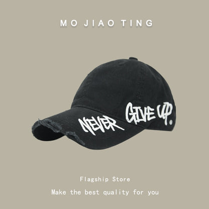 Casquette vintage "Never give up !"