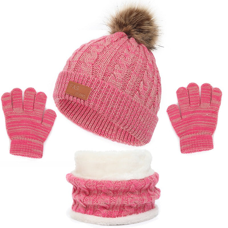 Ensemble d'hiver Bonnet + gants + tour de cou