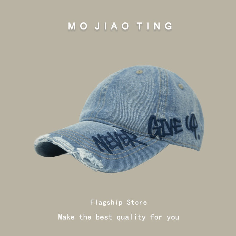 Casquette vintage "Never give up !"